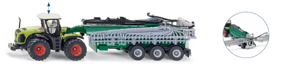 SIKU Farmer - Claas Xerion tractor with tank 1:87
