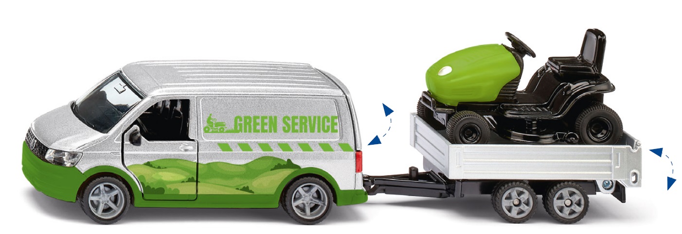 SIKU Super - SIKU Super - Volkswagen T6 se zahradním traktorem
