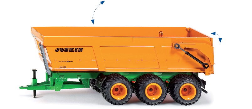 SIKU Super - Joskin Třínápravový sklápěcí přívěs 1:32