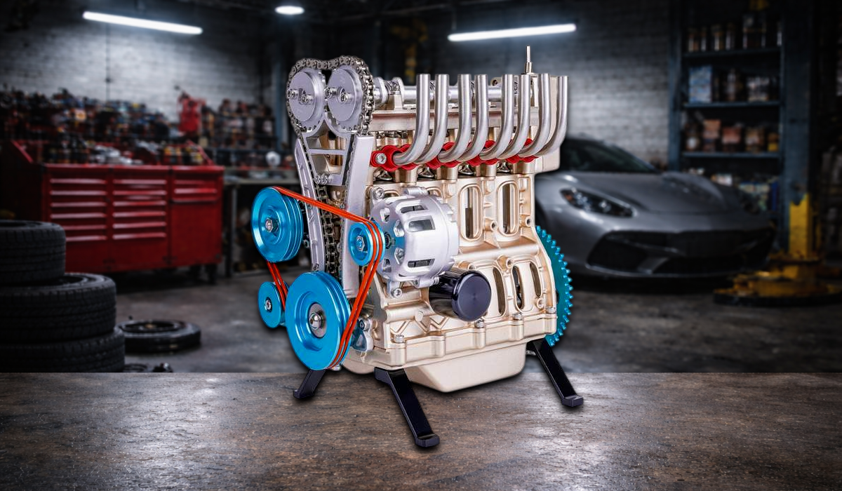 Teching čtyřválcový motor