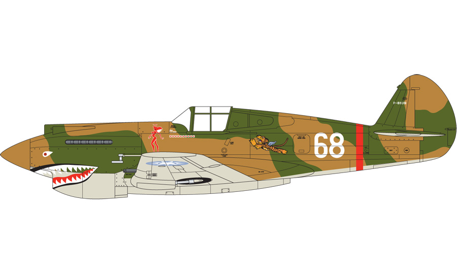 Curtis Hawk 81-A-2, Flight Leader Charles H Older, 3. letka, American Volunteer Group, Kumming, China, 1942
