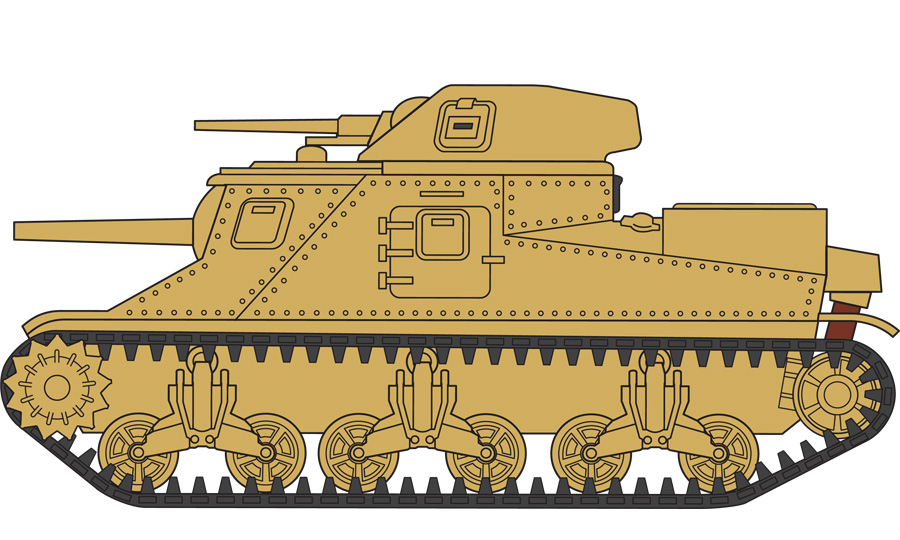 M3 General Grant Medium Tank, 8th Army Tactical HQ, Severní Afrika, 1942