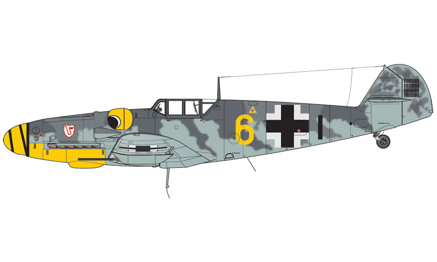 Messerschmitt Bf109G-6 Alfred Surau, 9./JG3, Bad Wörishofen/Germany, Září 1943