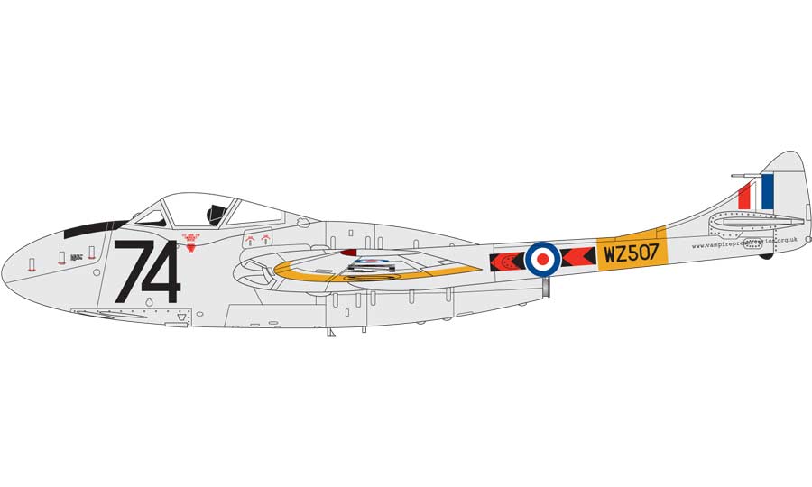 Fb 05 3. Vampire t.11 Airfix. Art-Tech Wing-Dragon Sportster v2 чертежи. De Havilland DH 100 Vampire fb5 vv217 msn eep42461.