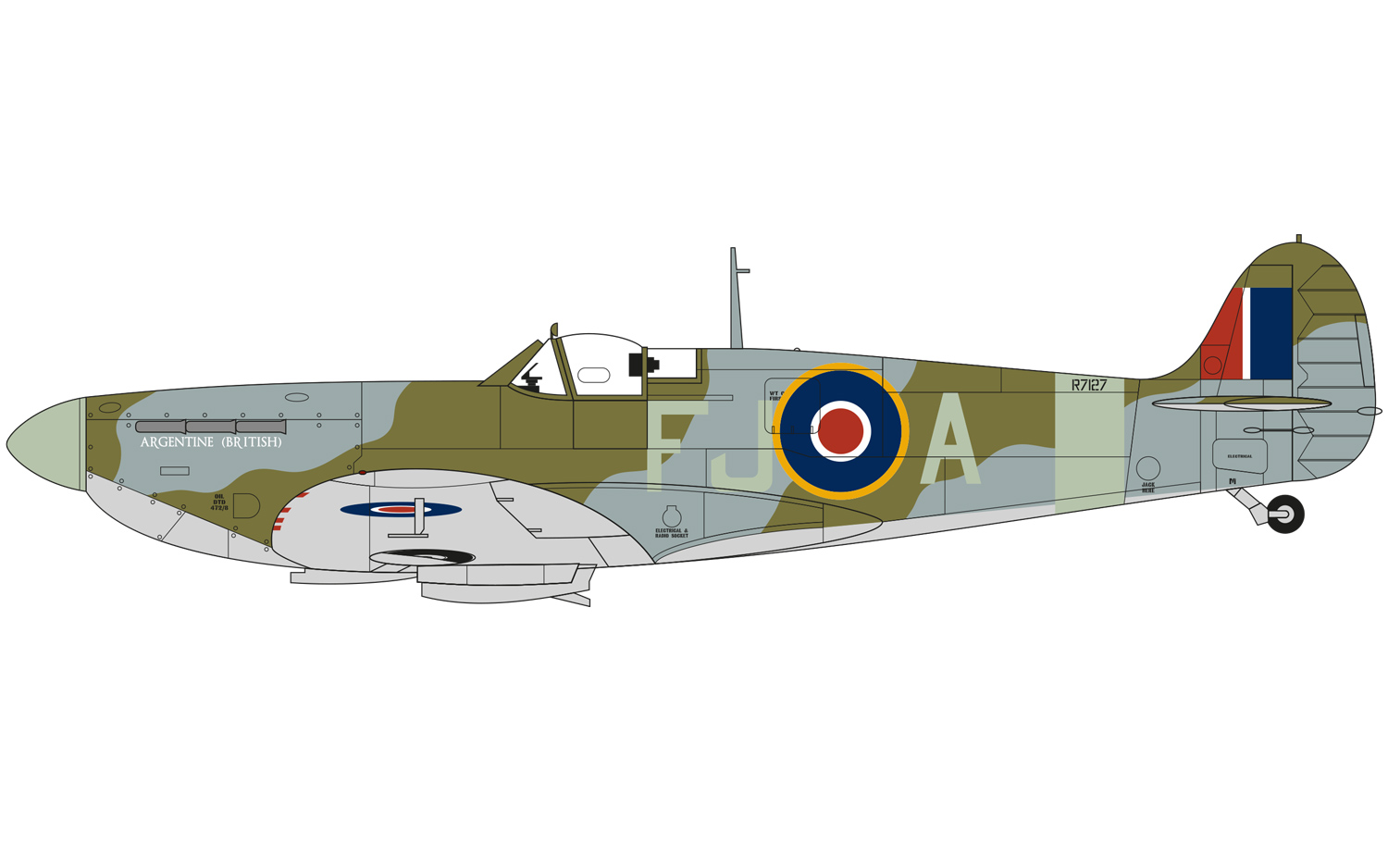 Supermarine Spitfire Mk.Va, 164. letka Argentina (British), Royal Air Force Peterhead, Aberdeenshine, Skotsko, Duben-září 1942