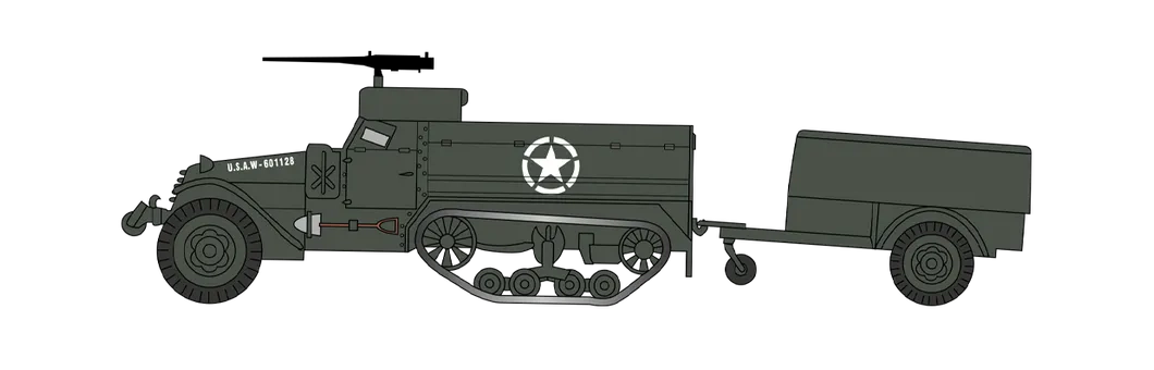 M3 Half Track, 1 Ton Trailer