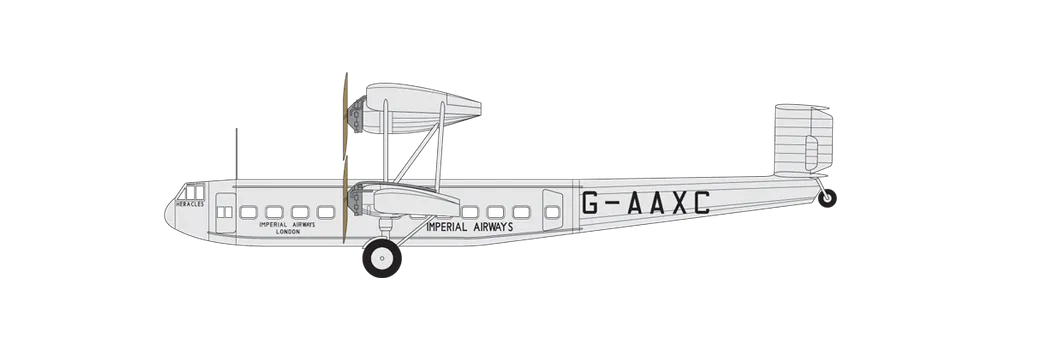 Handley Page HP42W (H.P45 Western) 'Heracles' a 'Helena', Imperial Airways, Londýn, 1931.