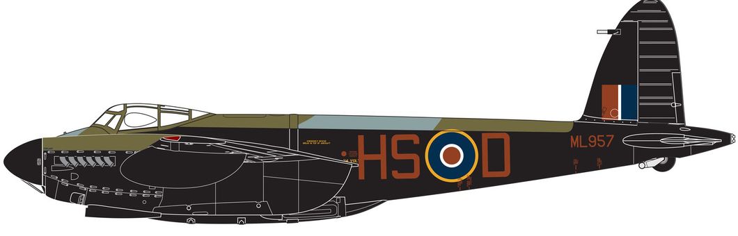 de Havilland Mosquito B.XVI No. 109 Squadron , Royal Air Force Wyton, Cambridgeshire, England, 1944