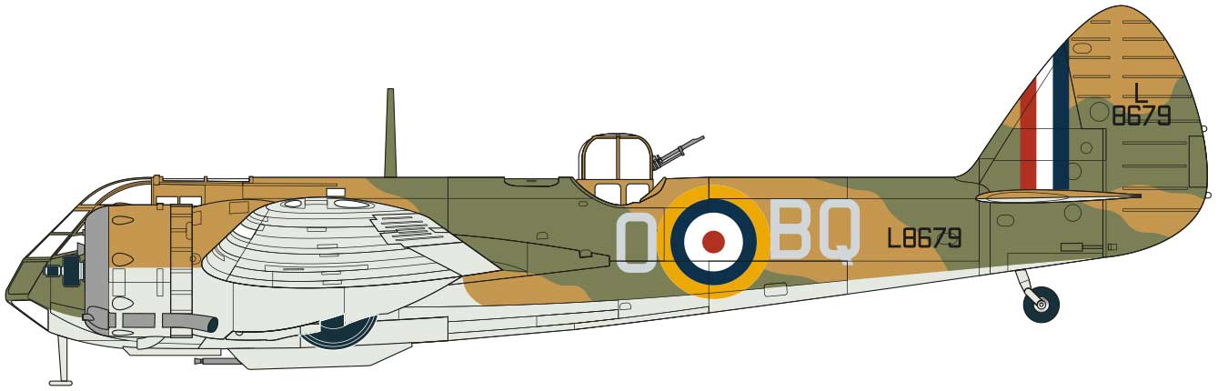 Bristol Blenheim Mk.IF, 600. letka (City of London), Royal Auxiliary Air Force, Royal Air Force Manston, Kent, Anglie, Srpen 1940.