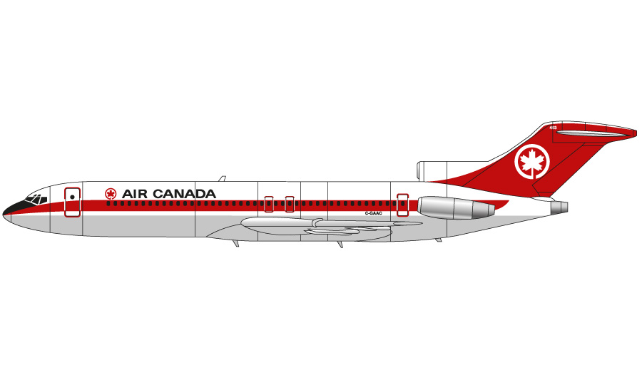 Boeing 727-233, C-GAAC, Air Canada, 1976