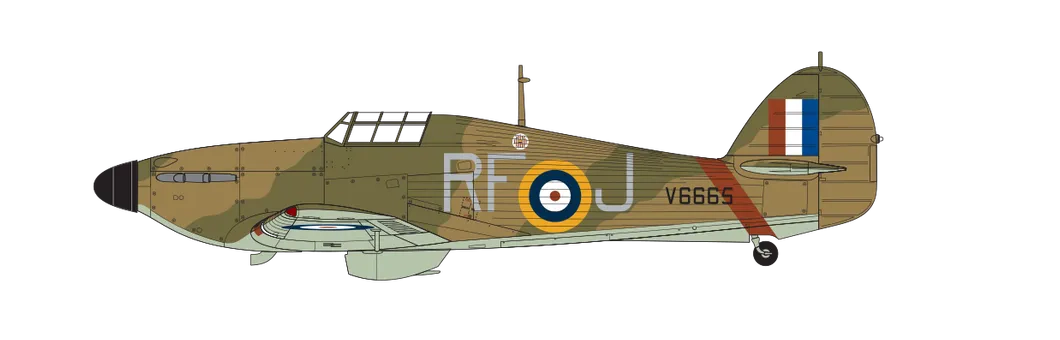 Hawker Hurricane Mk.I přeletěný Sgt. Tadeusz Andruszkow, polská squadrona č. 303, Royal Air Force Northholt, Anglie, 27. září 1940