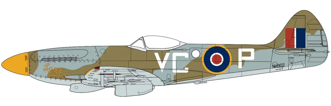Supermarine Spitfire MkXIV 1/48 Aircraft flown by Squadron Leader James Bernard Prendergast, No. 414 Squadron, Royal Canadian Air Force, B156 Lunberg, Germany, May/June 1945.