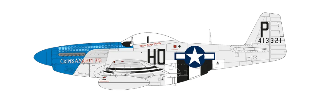North American P-51D-5NA Mustang flown by Major George Earl Preddy Jr., Norfolk, England, August 1944