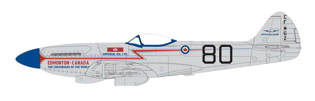 Schéma civilních schémat Supermarine Spitfire MkXIV 2