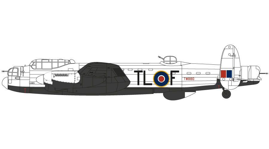 Avro Lancaster B.I (F.E), Tiger Force, 35. letka, Royal Air Force Graveley, Cambridgeshire, Anglie, 1945