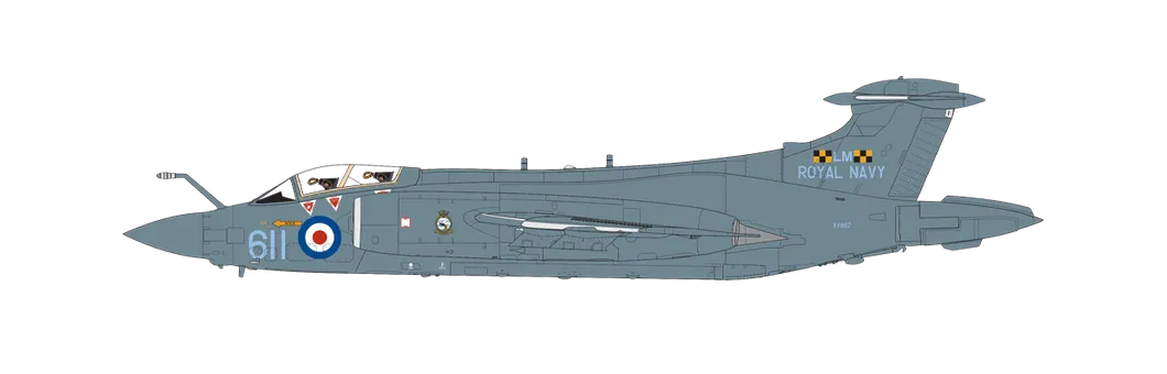 Blackburn Buccaneer S.2C No. 803 Naval Air Squadron, Royal Naval Air Station Lossiemouth, Skotsko, 1969.