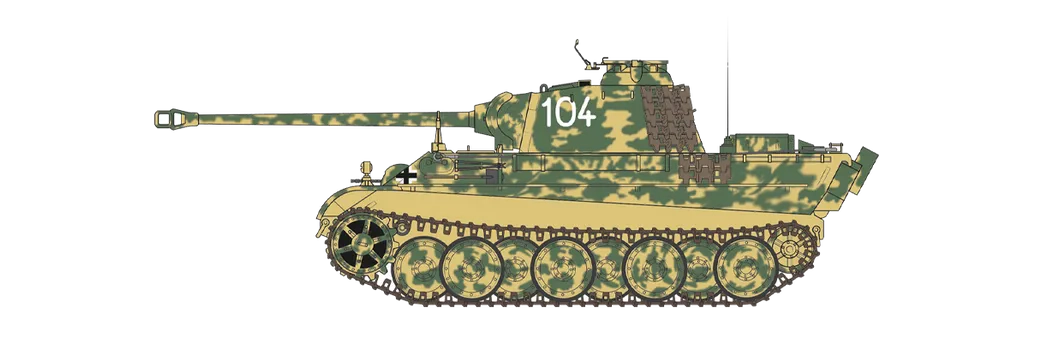 Panther AUSF.G Panzerkampfwagen V Panther AUSF G Likely attacjed to Panzer Regiment 16, 116th Panzer Division, Germany 1945