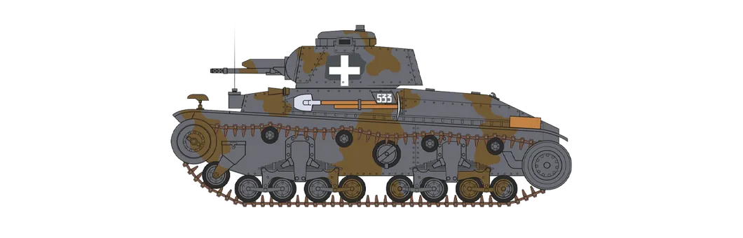 German Light Tank Pz.Kpfw.35(T) Panzer Regiment 11, 1. Leichte-Division, Poland, 1939