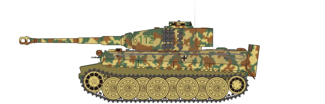 Tiger-1 "Late Version" Panzerkampfwagen VI Tiger I (LATE) Commanded by SS-Oberscharfuhre Ernst, 1./ schwere SS-Panzer-Abteilung 101, Vilers-Bocage, June 13, 1944