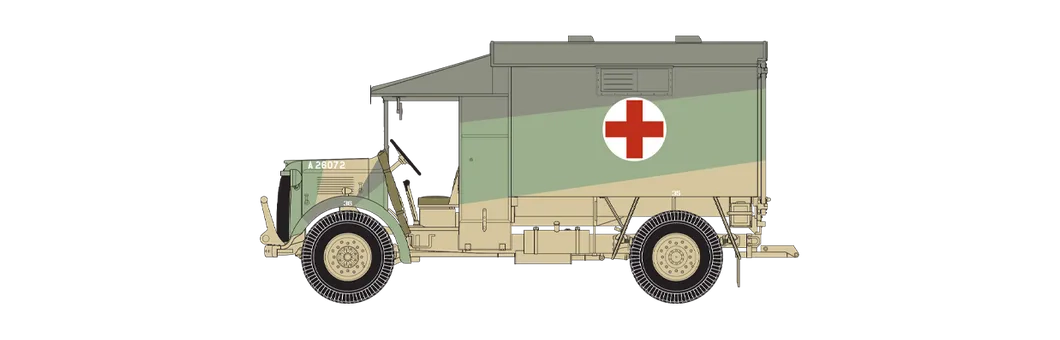 Austin K2/Y Ambulance Britská armáda, Severní Afrika, 1940.