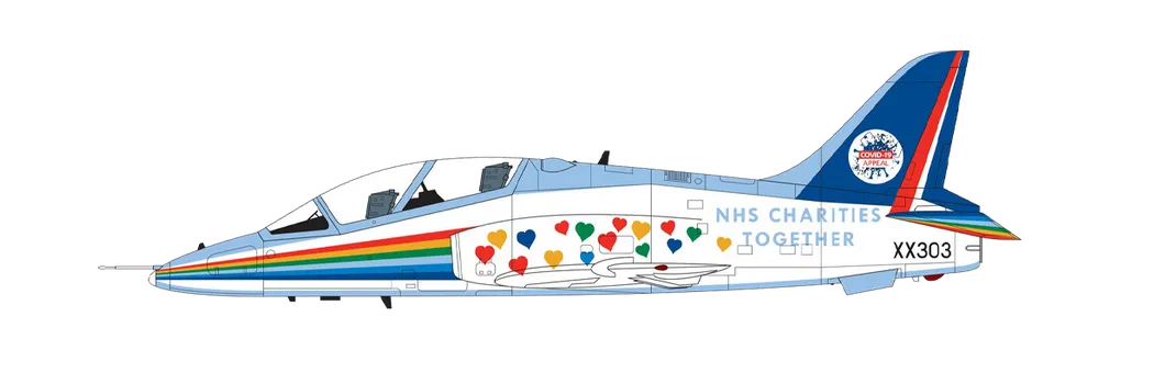 NHS Charities Together BAE Hawk T.1 Vítězný návrh od Geoffa Elliotta, 2020.