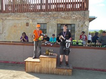 stupně vítězů, vlevo Nik Bečvář, vpravo Kapras Jakub jun