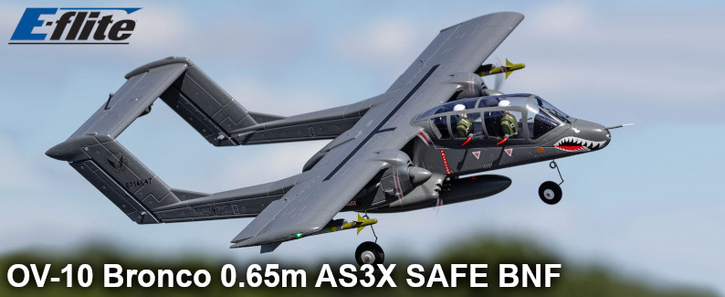 E-flite OV-10 Bronco 0.65m AS3X SAFE Select BNF Basic