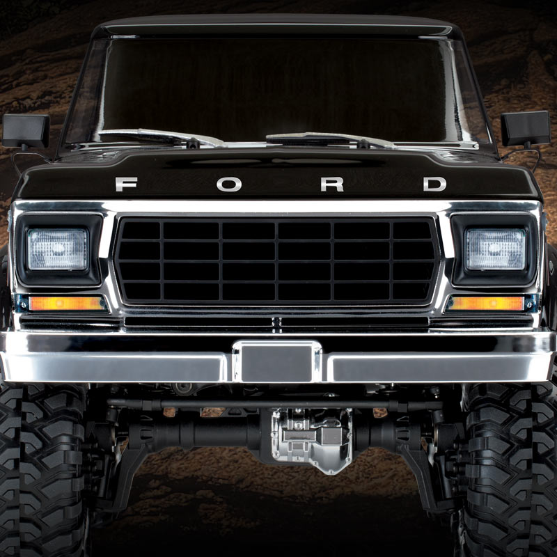 Detailed Front Grill and Chrome-Finish Bumpers