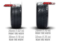 Factory Five Hot Rods - Kola a pneumatiky - porovnání - 4-Tec 3.0 vs 2.0