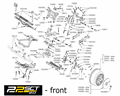 TLR 22 SCT 1:10 2.0 2WD Race Short Course Kit | Přední část
