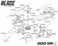 Blade 200 SR X | Šasi