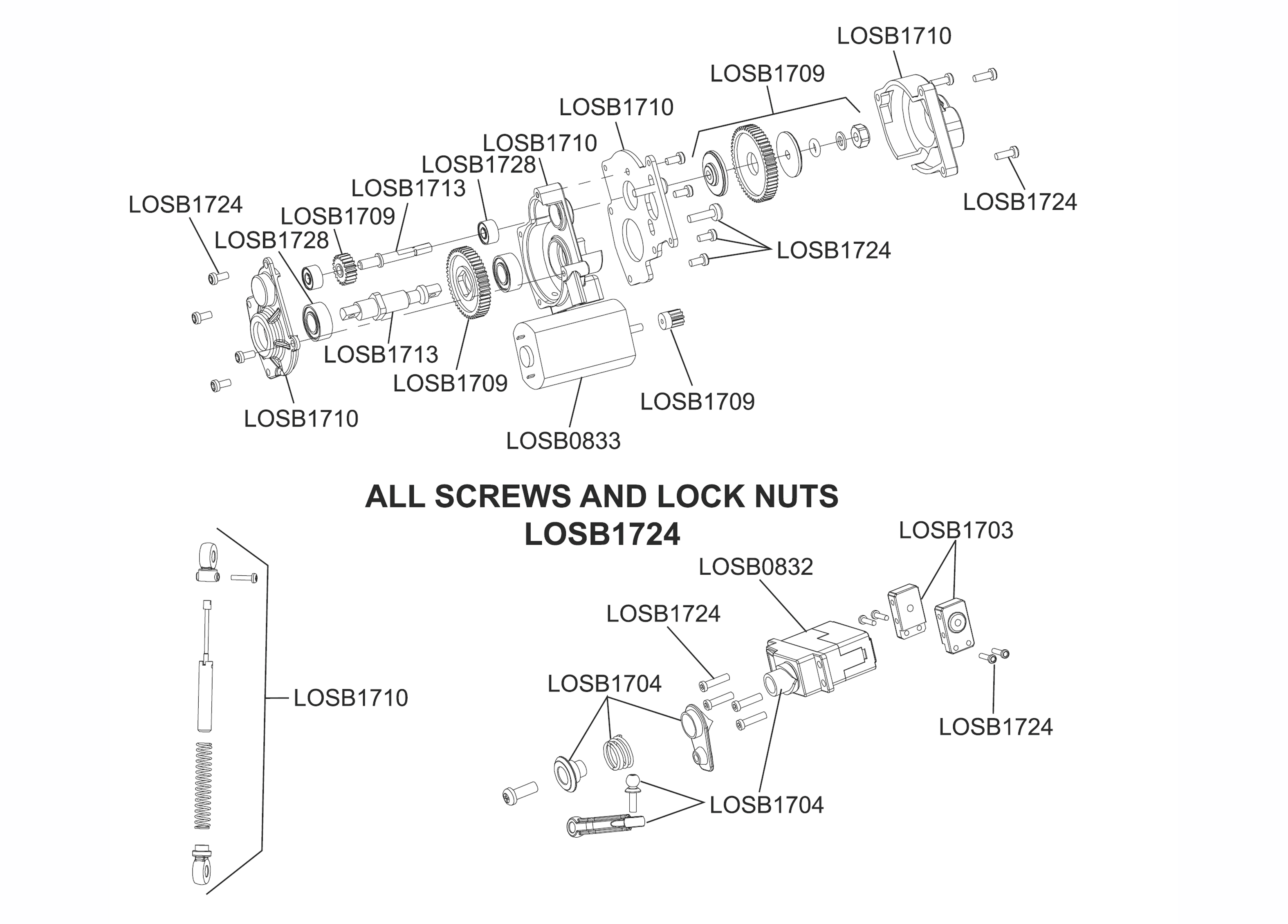 Losi mini store crawler parts