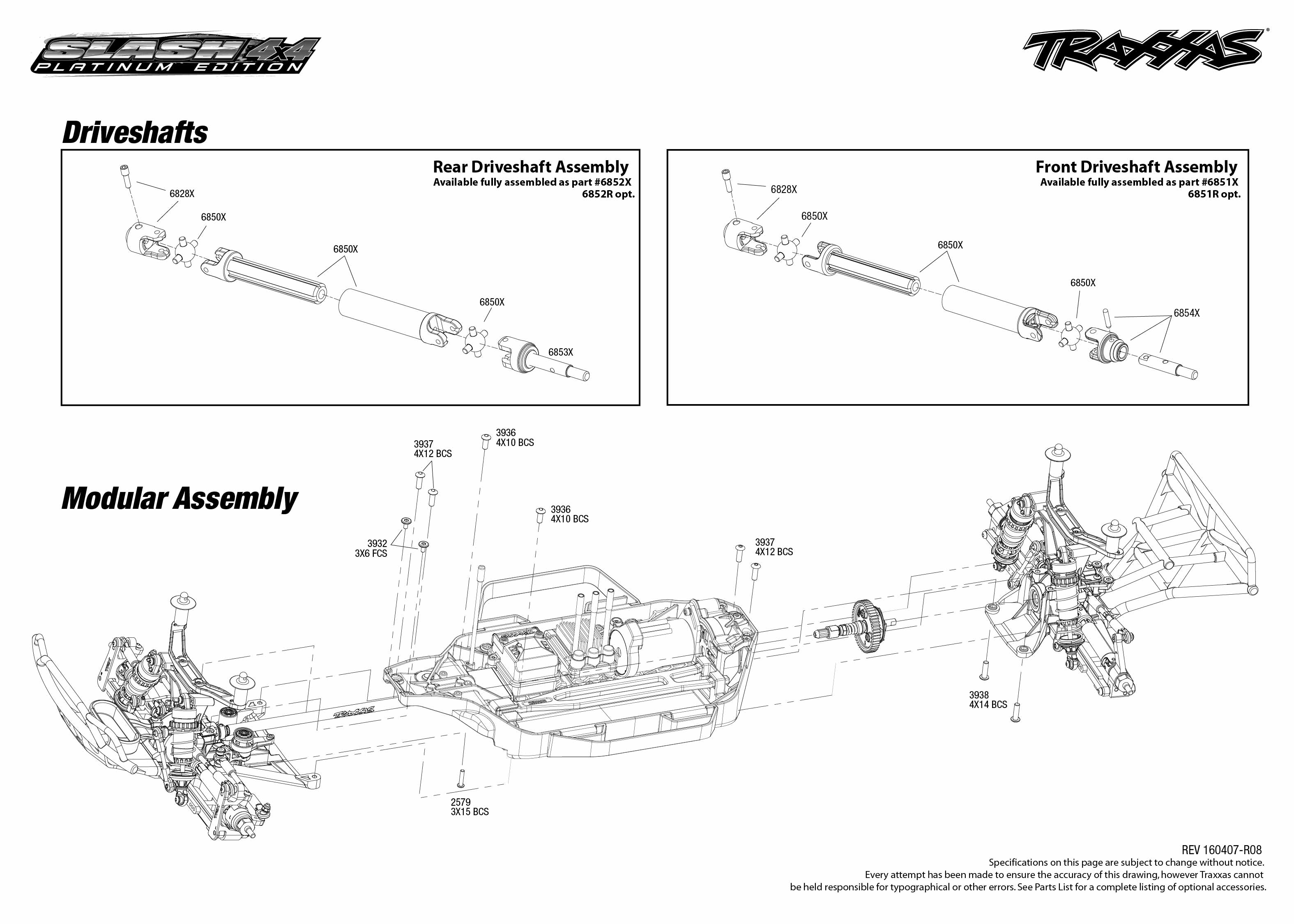 Traxxas slash 4x4 parts cheap breakdown