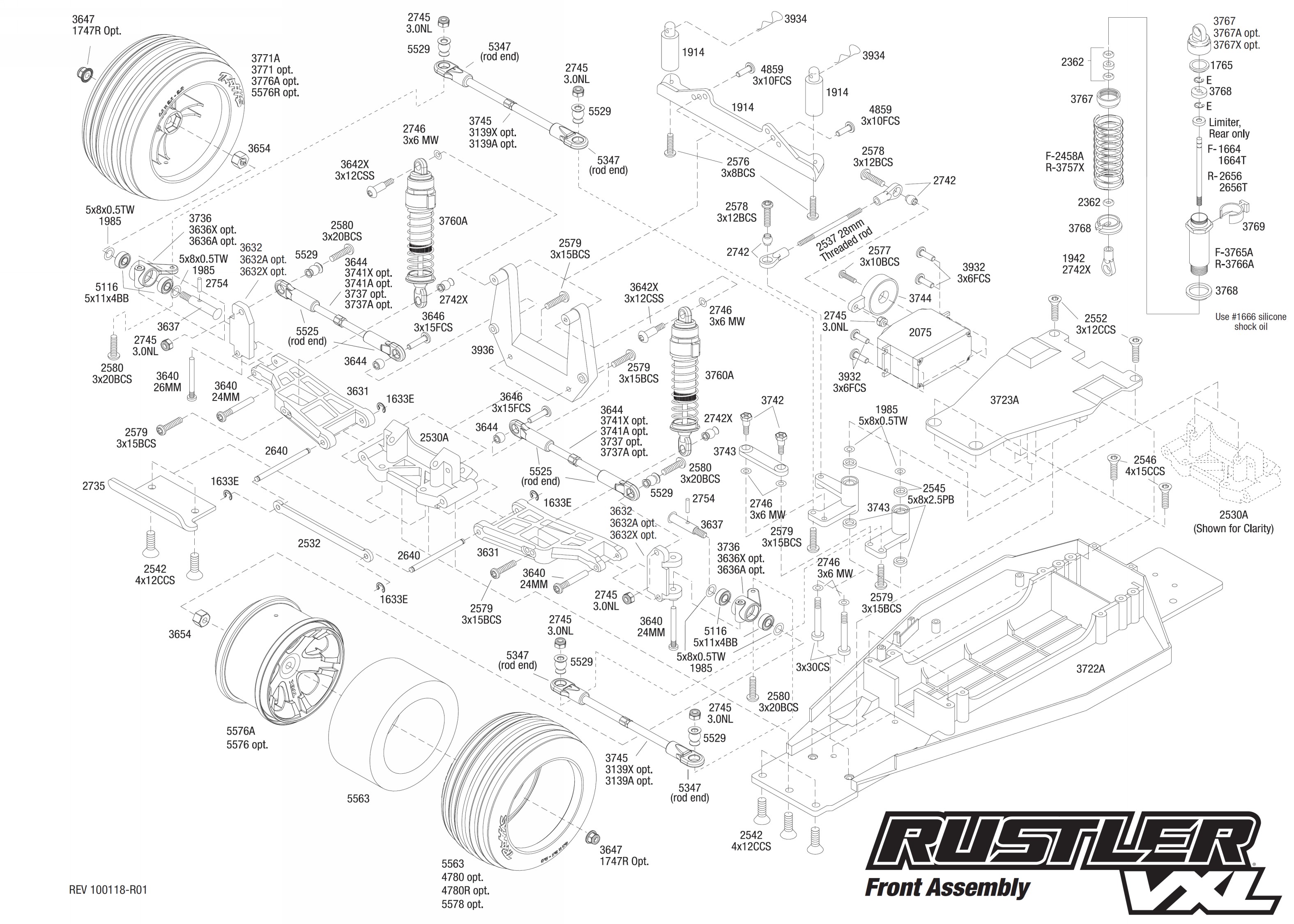 traxxas rustler parts