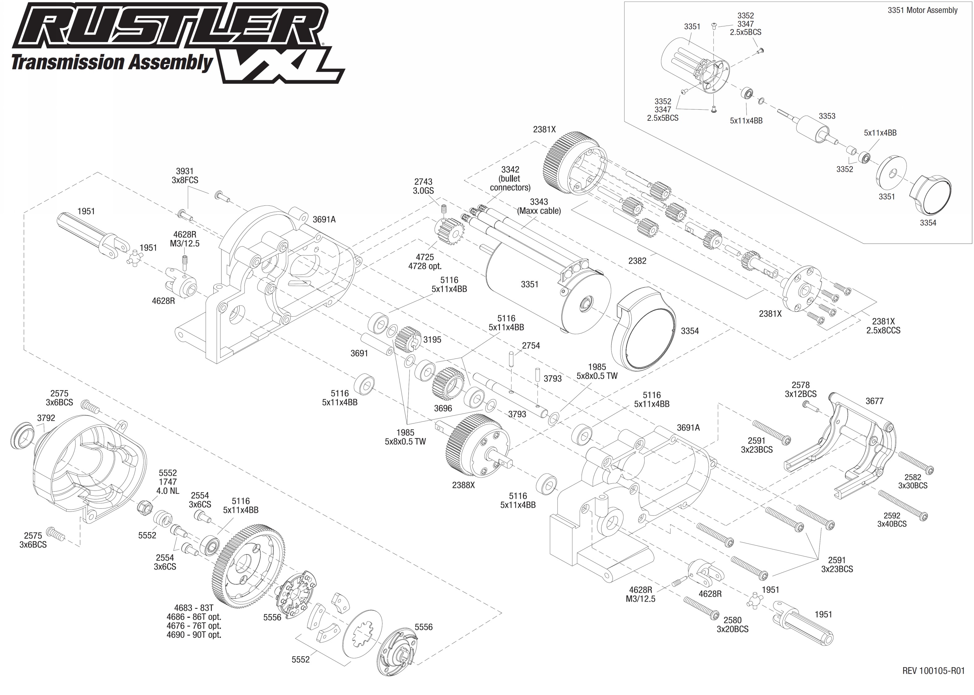 traxxas rustler parts