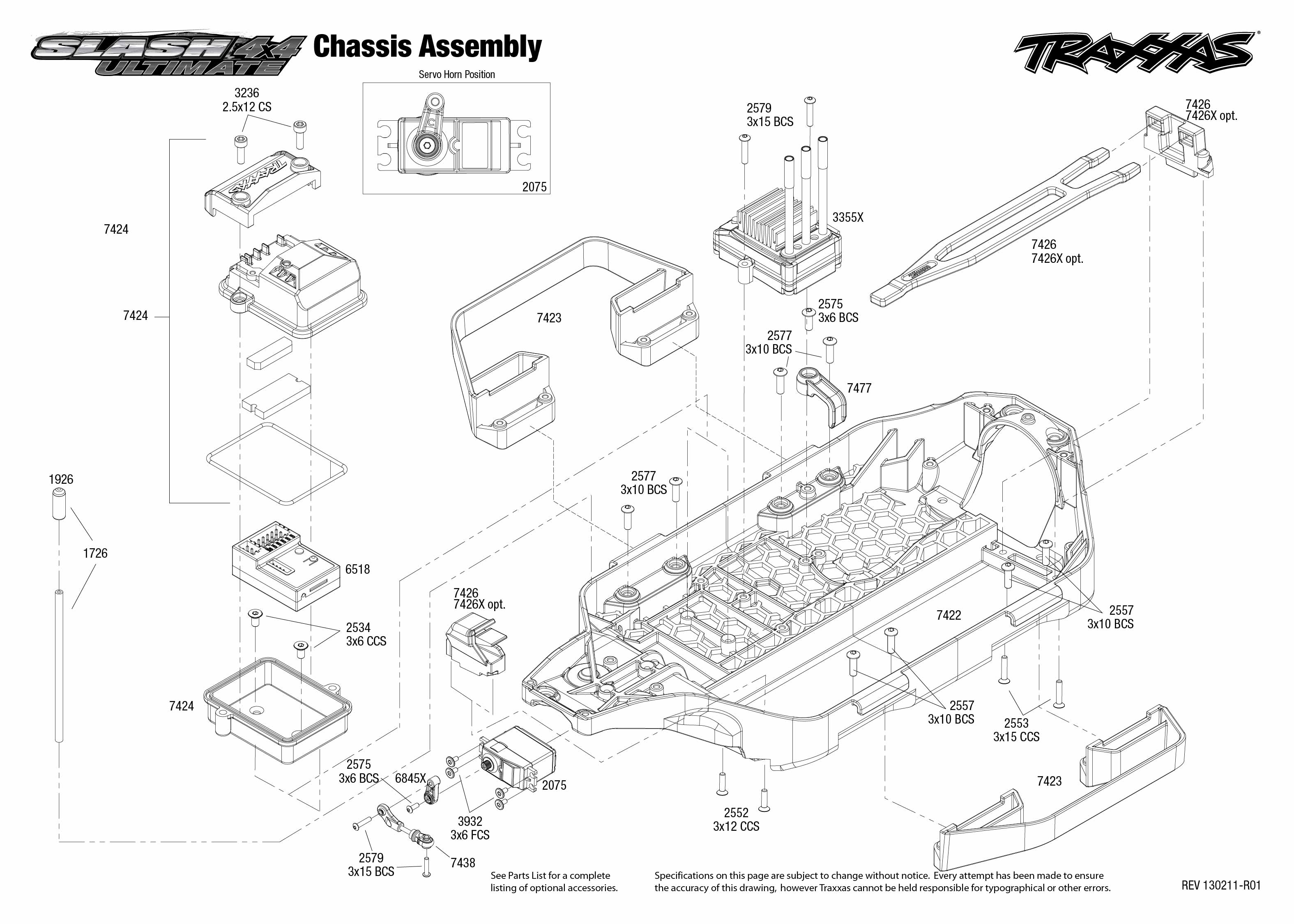 traxxas slash 4x4 parts diagram