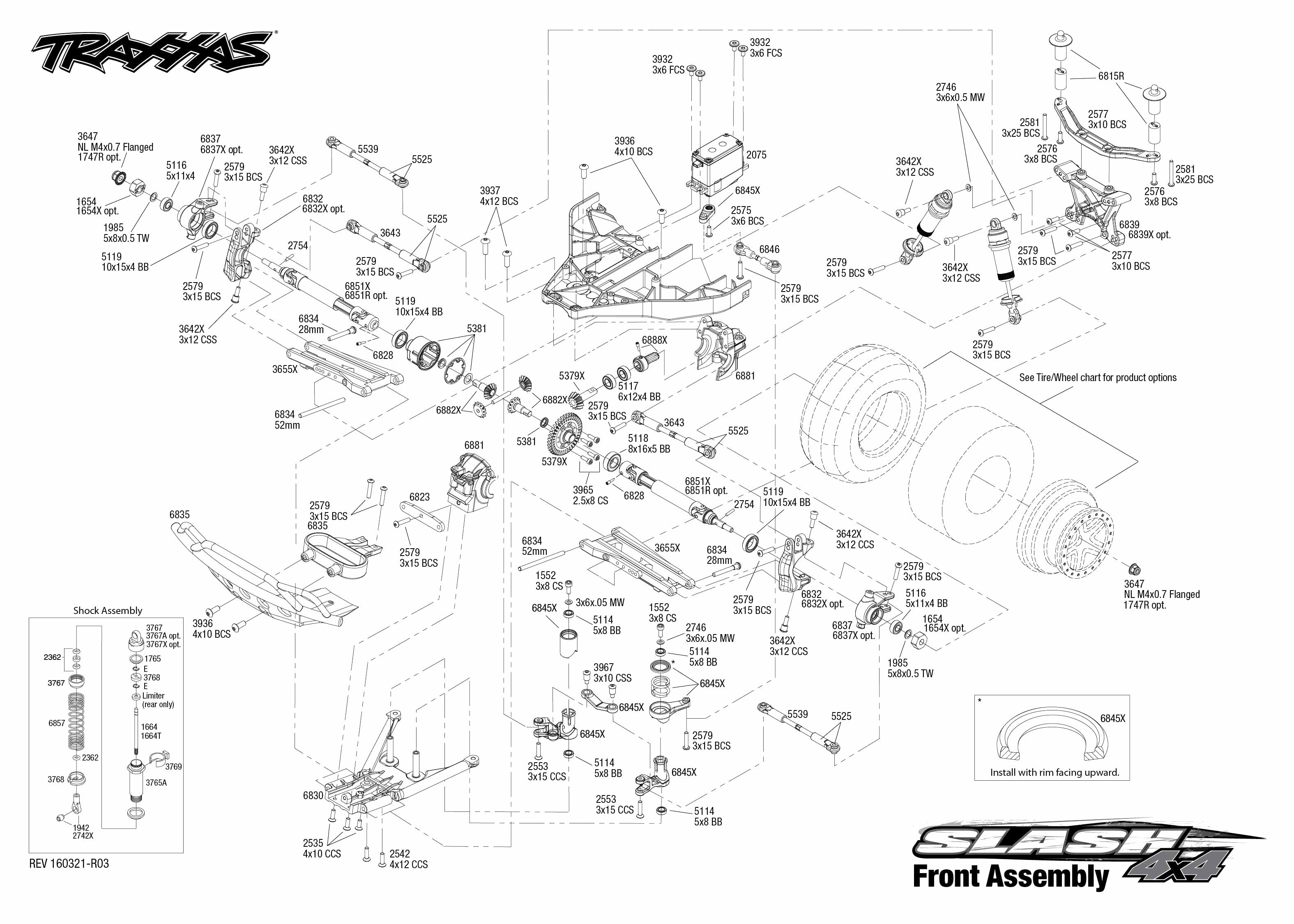 traxxas slash 4x4 parts diagram