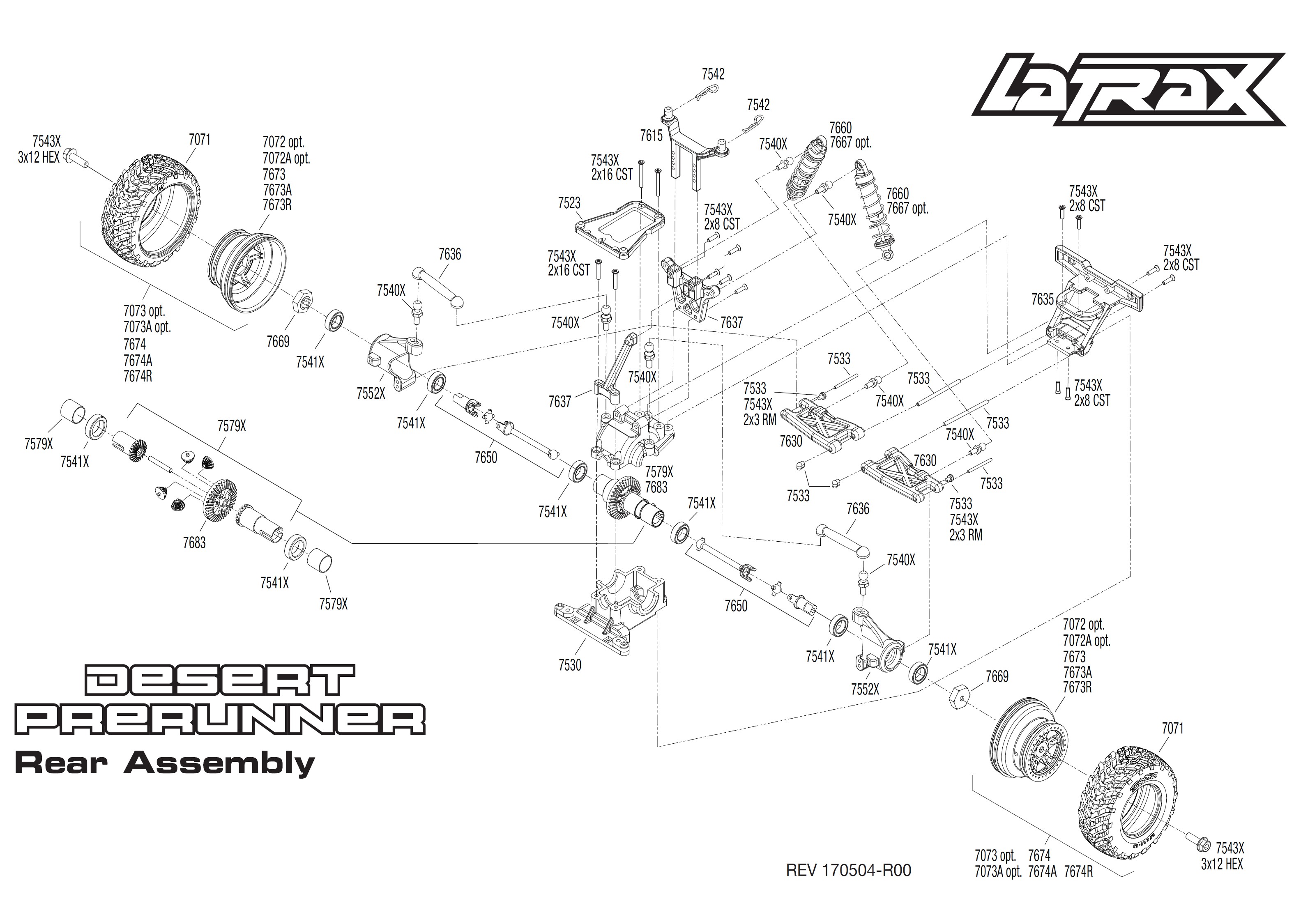 Exploded view Rear part Astra