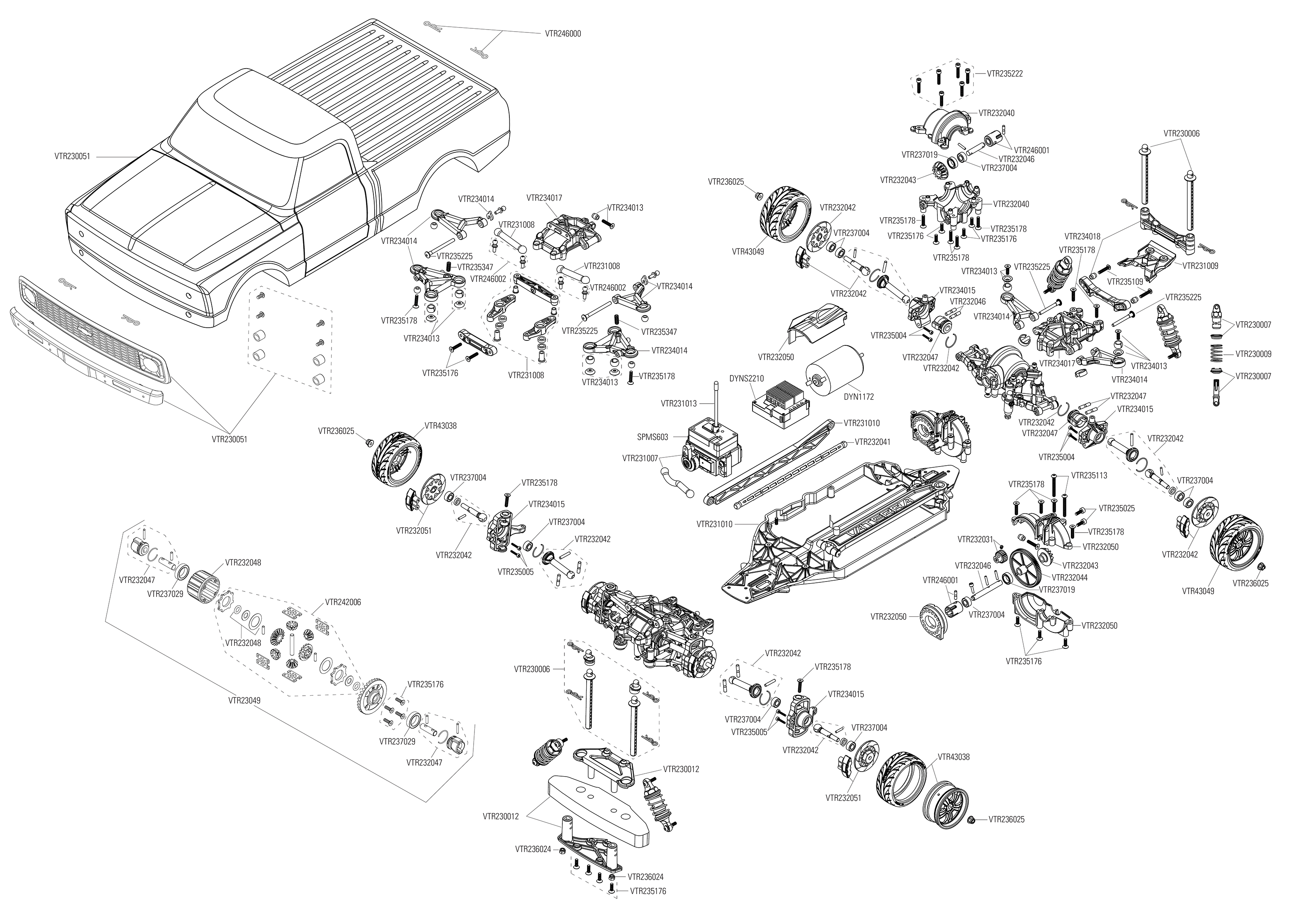 Vaterra v100 chassis outlet