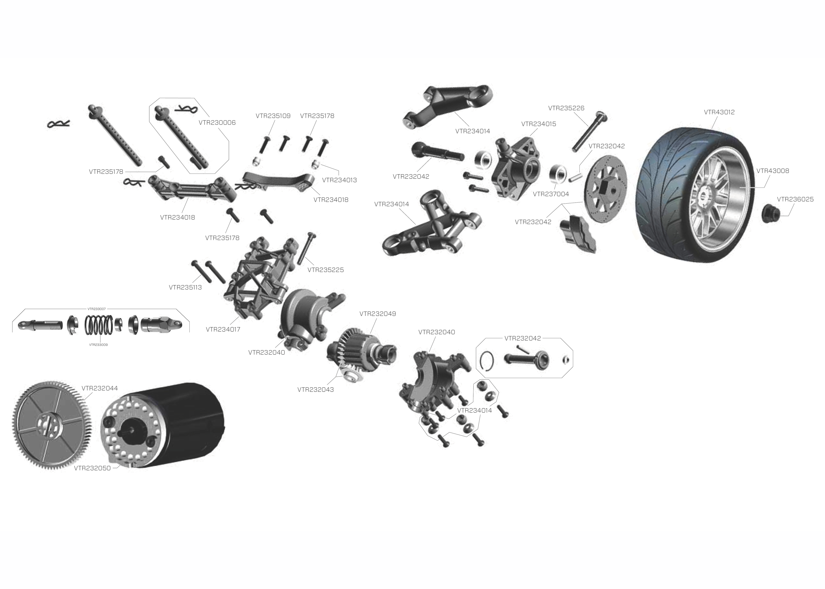 Vaterra v100 best sale parts