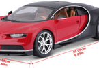 Bburago Plus Bugatti Chiron 1:18 modrá