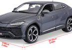 Bburago Plus Lamborghini Urus 1:18 šedá metalíza
