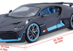 Bburago Bugatti Divo 1:18 stříbrná