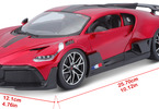 Bburago Bugatti Divo 1:18 červená