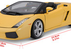Bburago 1:18 Lamborghini Gallardo Spyder yellow