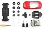 Stavebnice kovového modelu auta Ferrari 1:43: Jednotlivé díly (ilustrační obrázek)