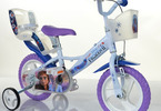 DINO Bikes - Dětské kolo 12" Frozen 2 se sedačkou pro panenku a košíkem