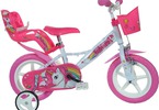 DINO Bikes - Dětské kolo 12" Jednorožec se sedačkou