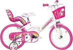 DINO Bikes - Dětské kolo 14" Jednorožec se sedačkou