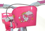 DINO Bikes - Dětské kolo 16" Jednorožec se sedačkou